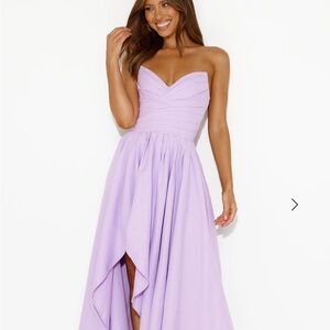 Elegant Lavender Strapless Dress